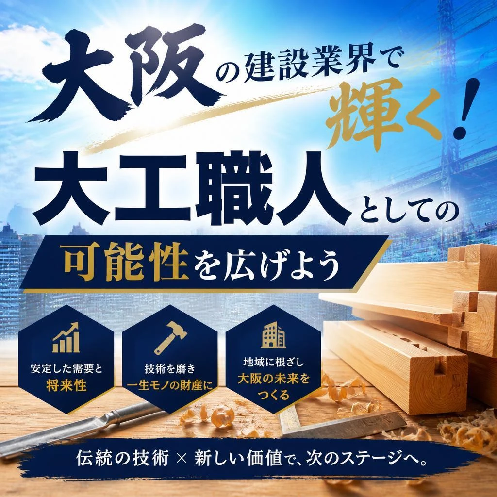大阪の建設業界で輝く！大工職人としての可能性を広げよう