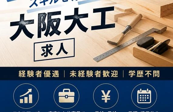 新しい職場でスキルを磨こう！大阪大工求人