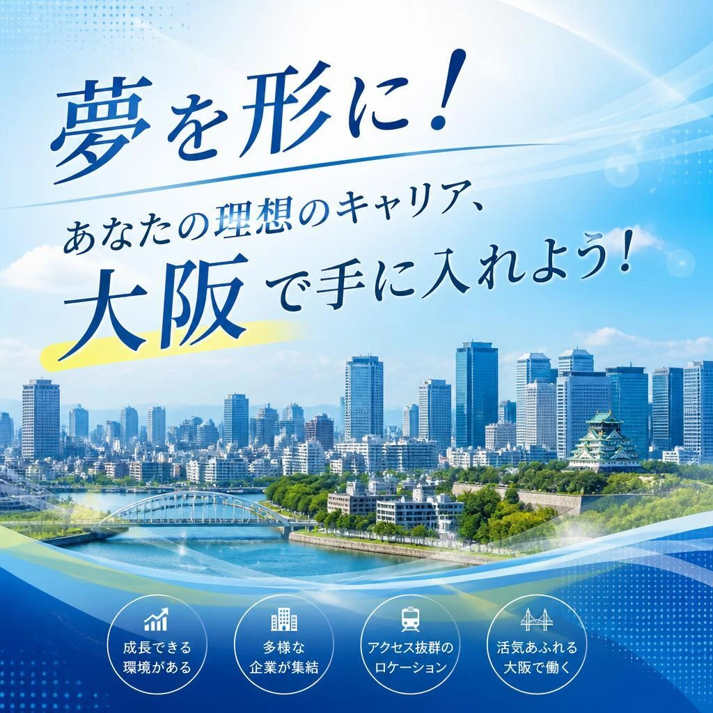 夢を形に！あなたの理想のキャリア、大阪で手に入れよう！