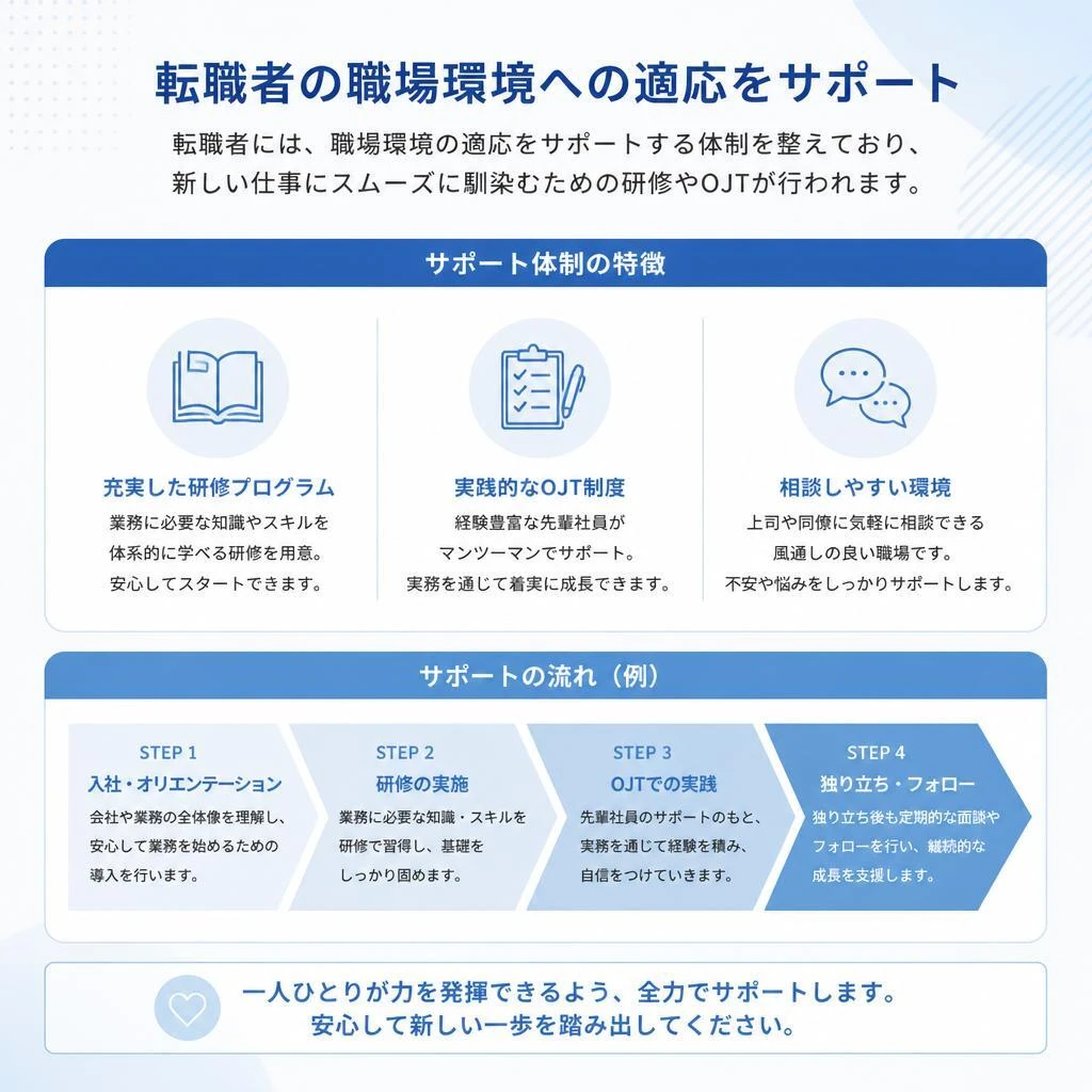 手厚い転職サポート