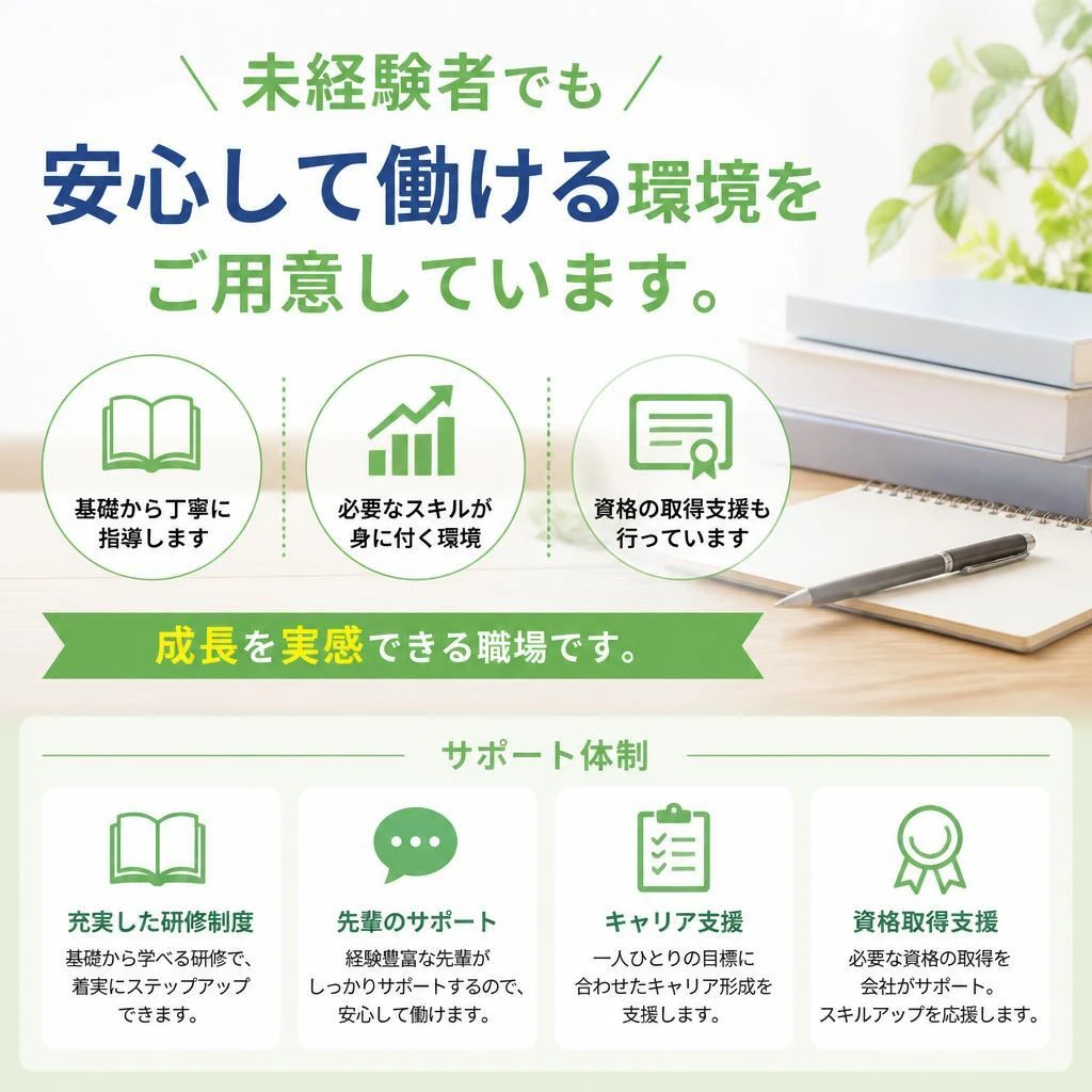 未経験者へのサポート体制