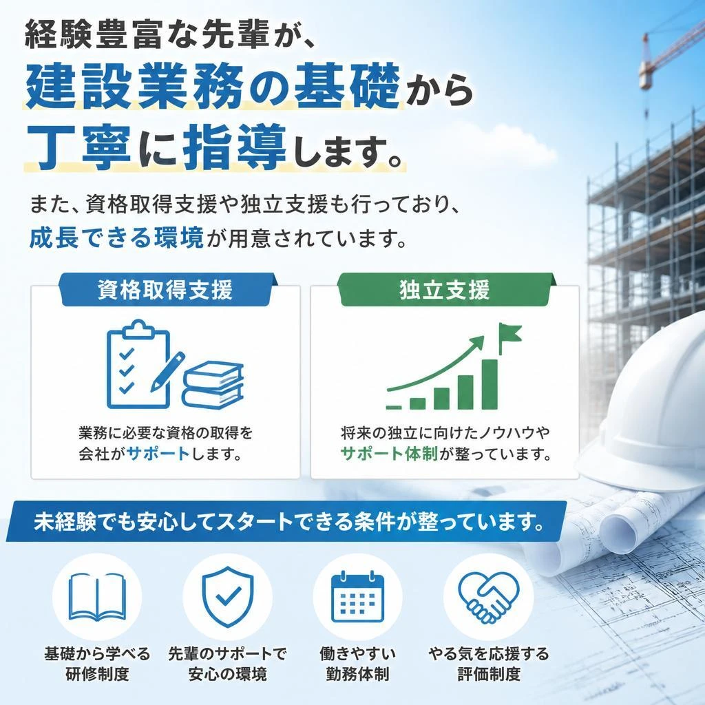 未経験者でも安心のサポート体制