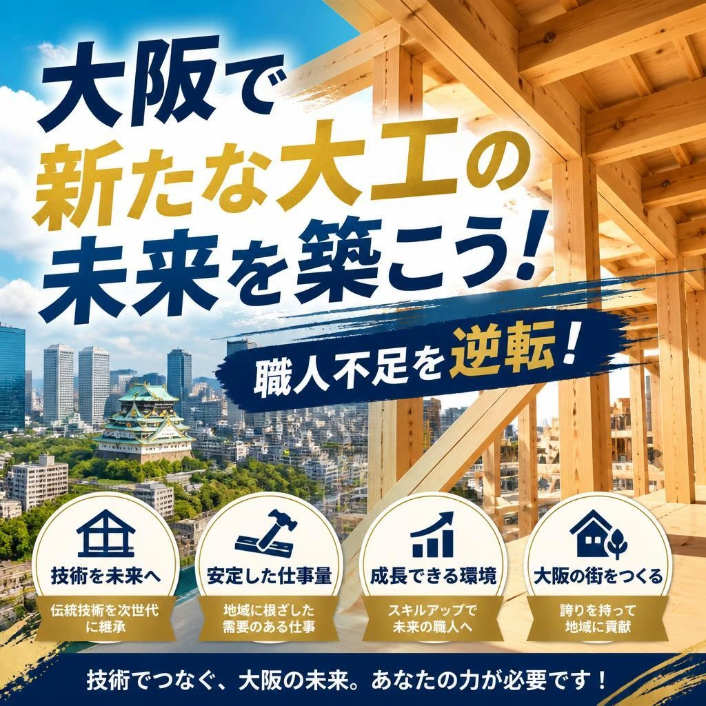 大阪で新たな大工の未来を築こう！職人不足を逆転！