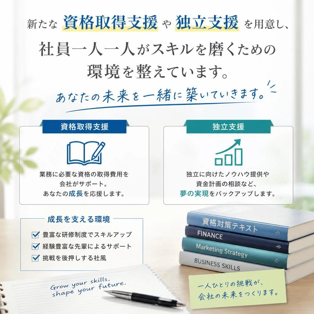 充実した人材育成とスキルアップ支援