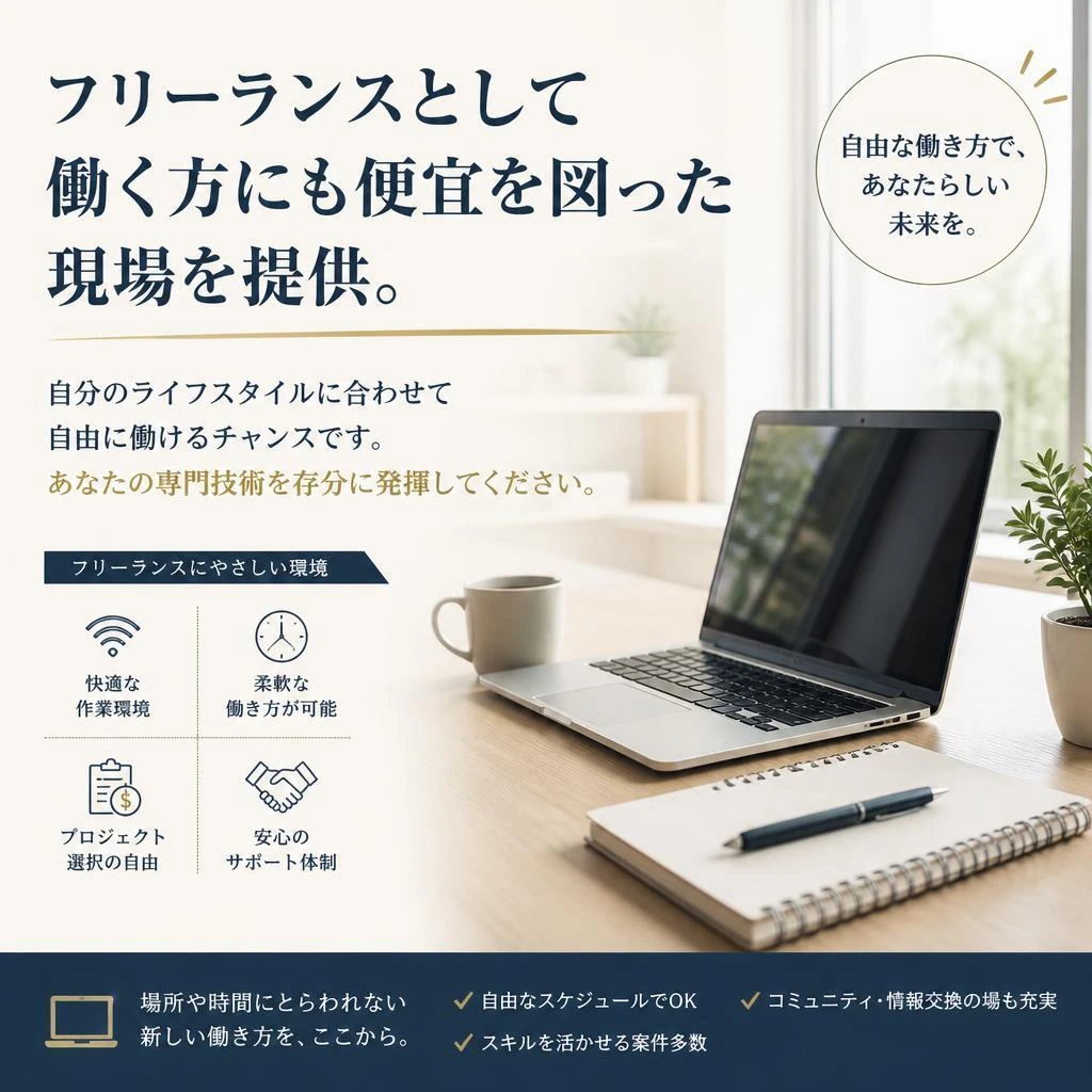フリーランス大工にも最適な環境
