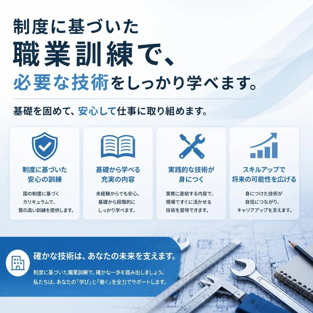 職業訓練で基礎からしっかりと