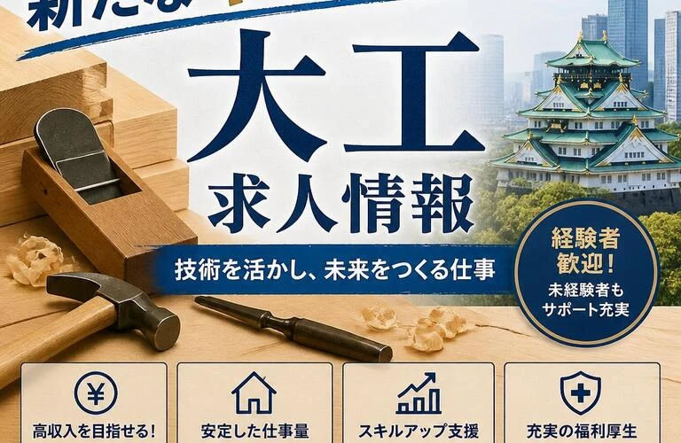 大阪で新たなキャリアを築く！大工求人情報