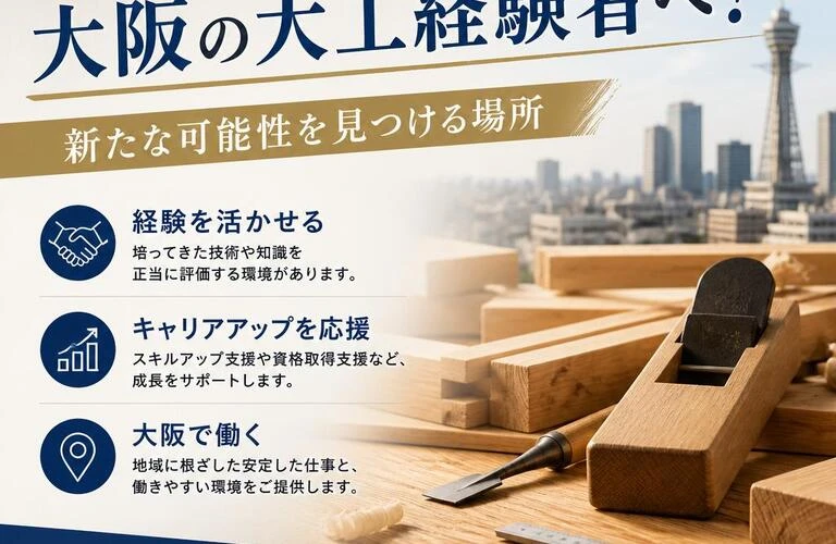 転職を考える大阪の大工経験者へ！新たな可能性を見つける場所
