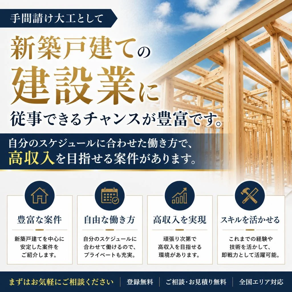 多様な働き方を提案！手間請け案件も