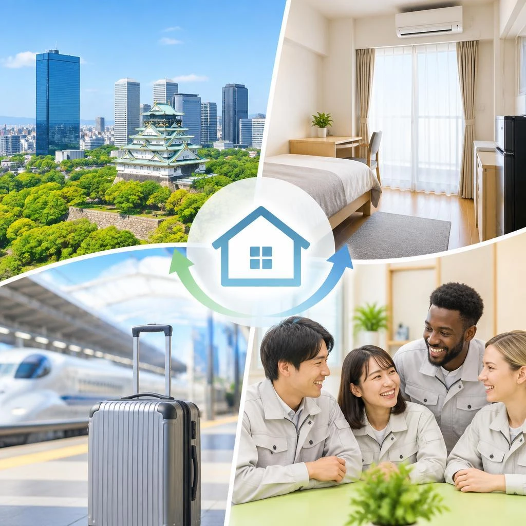 大阪中心の現場と、遠方からも始めやすい寮